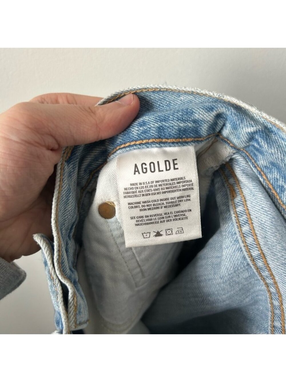 Agolde Riley High Rise Straight Leg Jeans - Picture 3 of 5